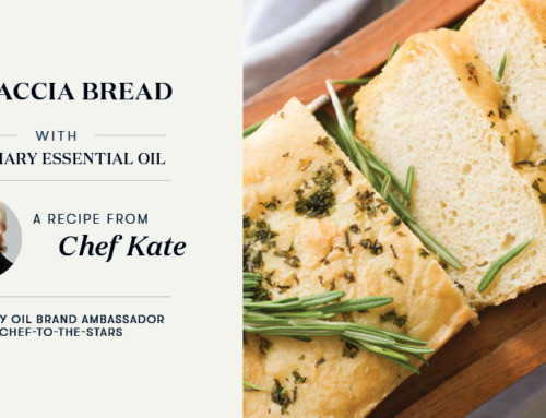 Focaccia Bread with Rosemary Essential Oil