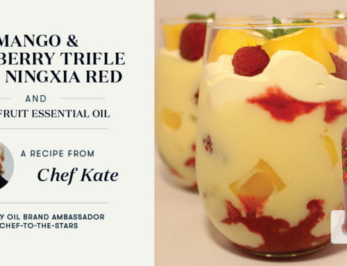 Mango and Raspberry Trifle with NingXia Red and Grapefruit Essential Oil