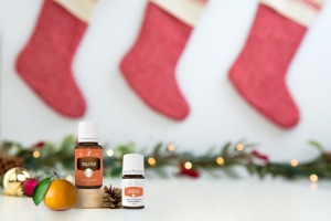 Óleo essencial Tangerine e detalhes para o Natal