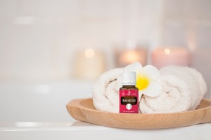 Frankincense essential oil at bath time