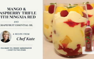 Mango and Raspberry Trifle with NingXia Red and Grapefruit Essential Oil