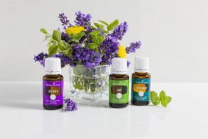 Young Living Peppermint Oil, Lavender Oil, and Lime Oil