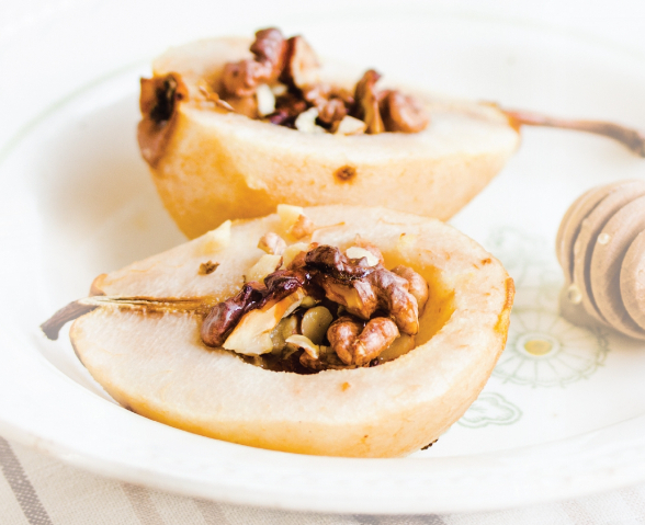 Baked Cinnamon-Walnut Pears [Video]